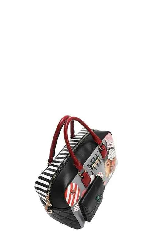 Premium Elite Nicole Lee USA Eco-Leather Boston Bag