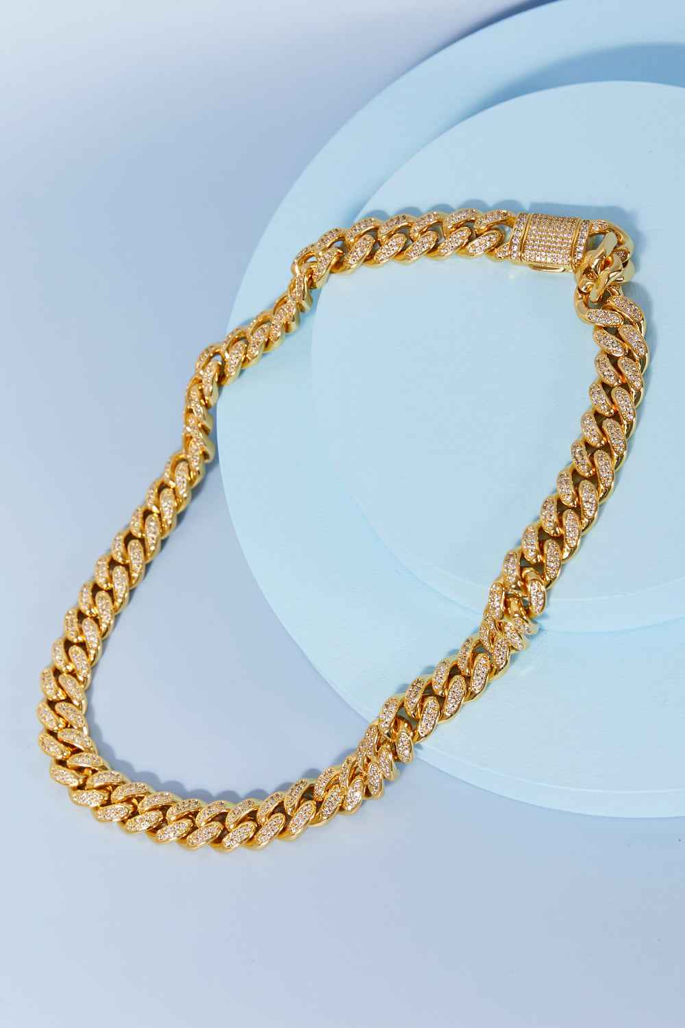 UltraLux Brass Curb Chain Necklace Gold One Size