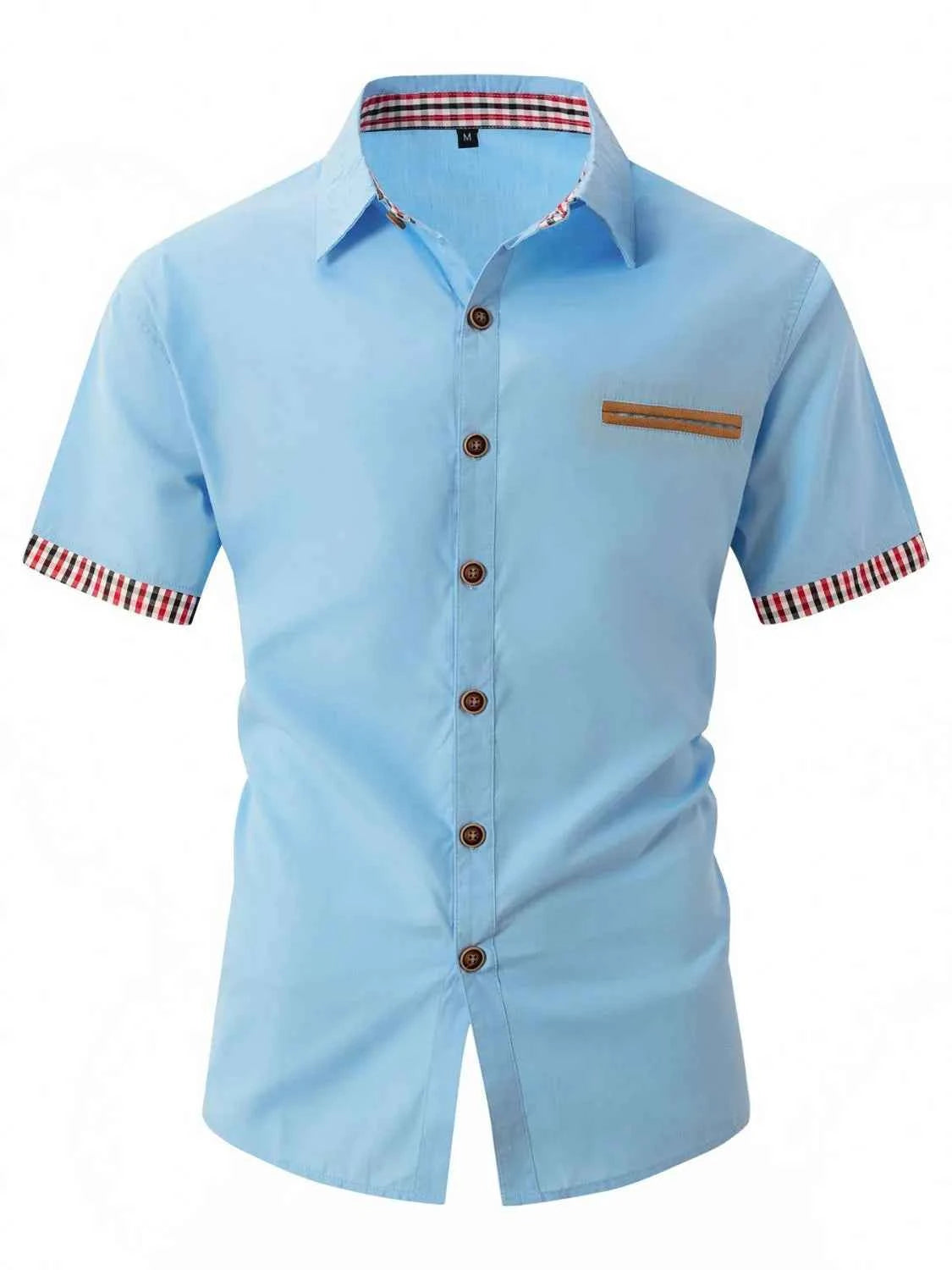 Men's Full Size Button Up Short Sleeve Shirt Plus Size