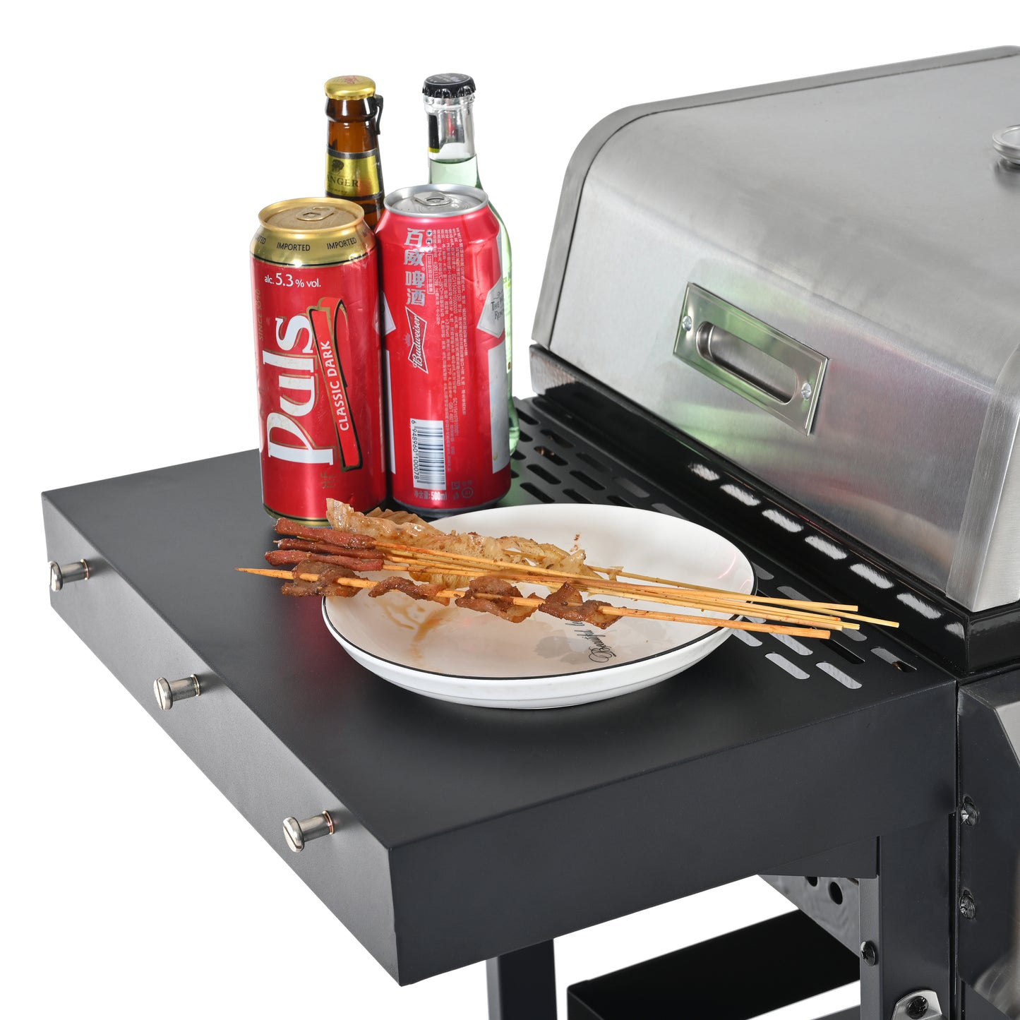 Multi Function Burner Gas Grill Barbecue Frying Pizza Covered Combination