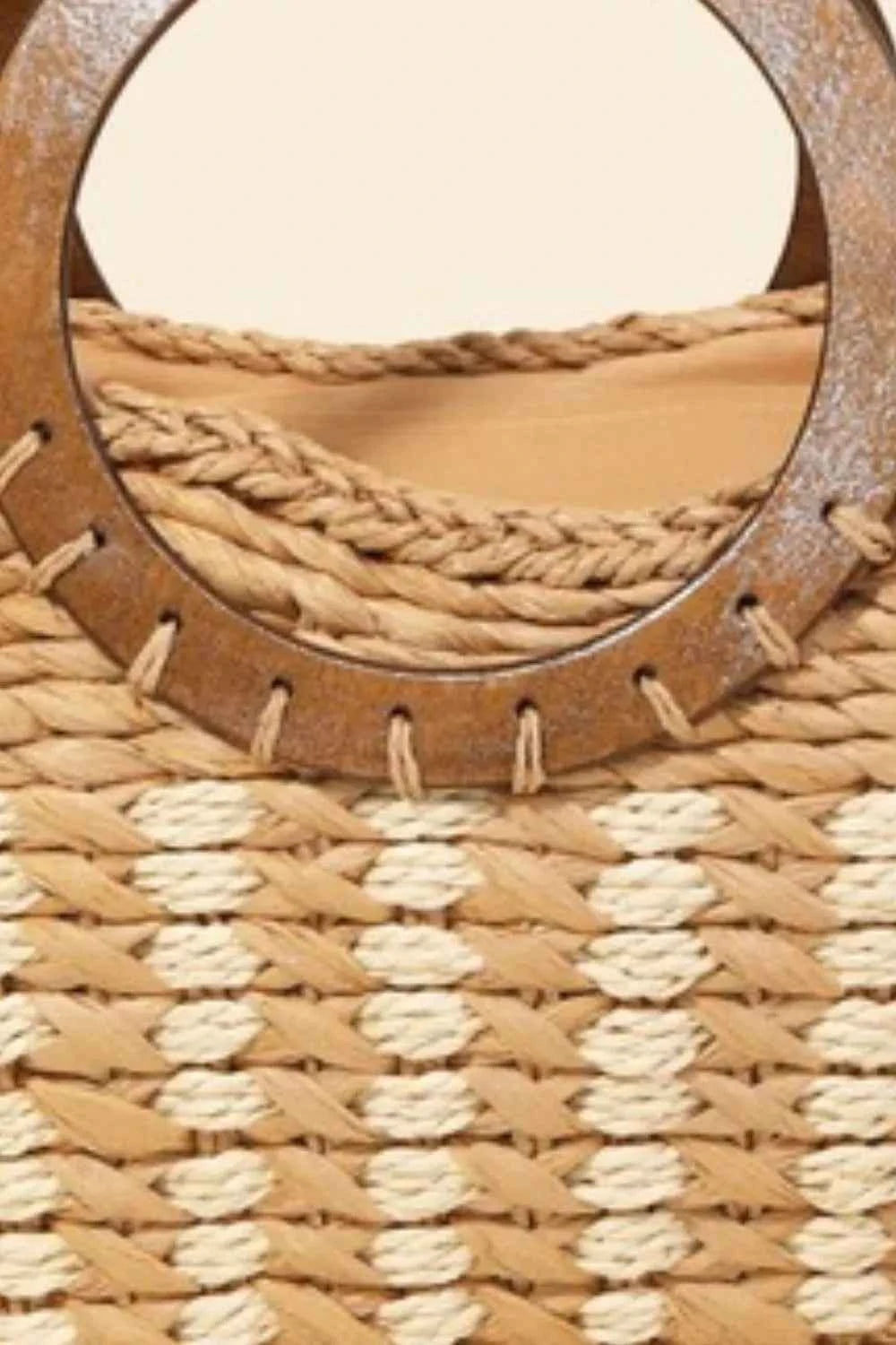 Fame Braided Round Handle Tote Bag