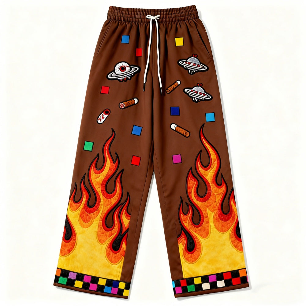 Men's Plus Size Drawstring Pants with Pockets