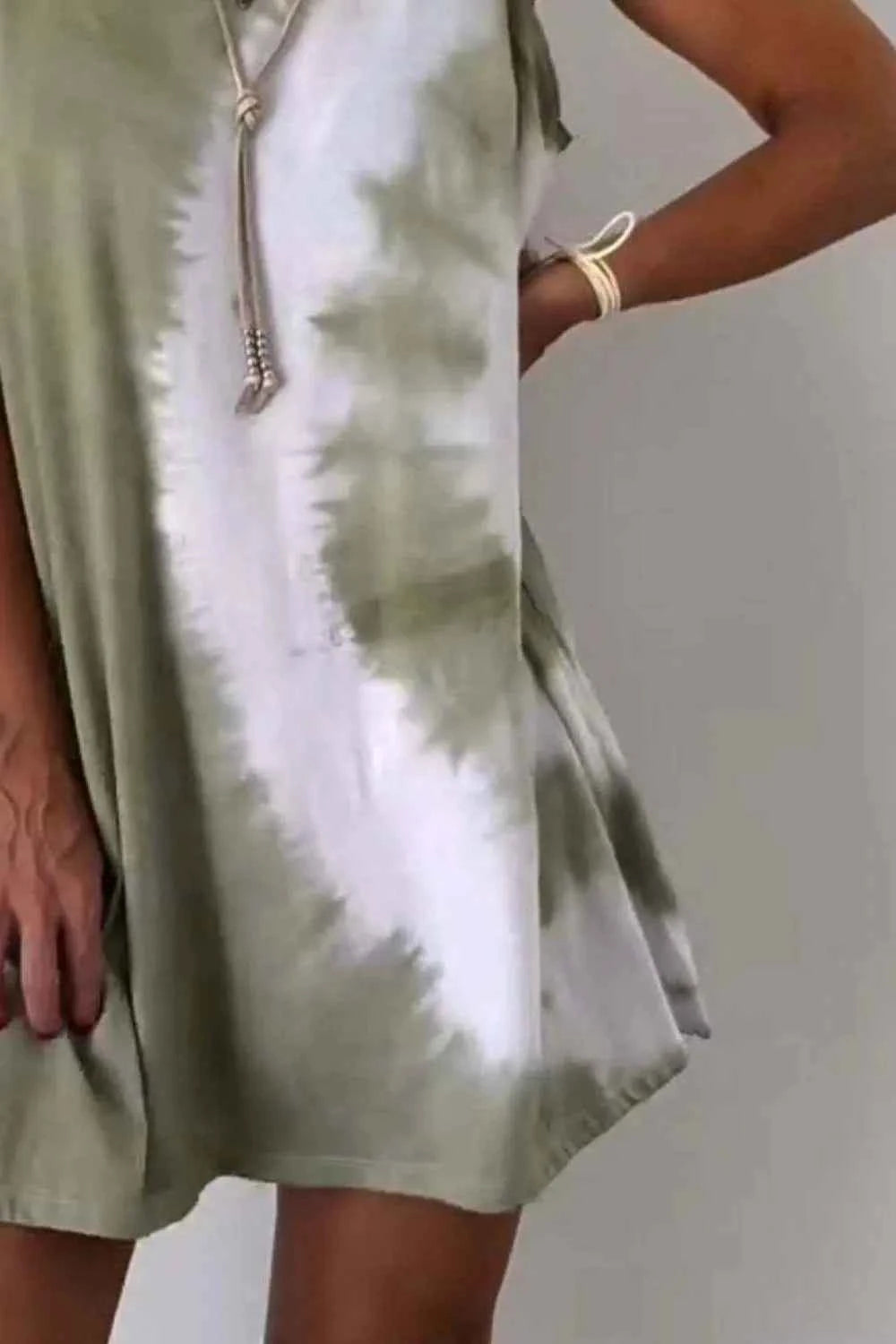 Full Size Tie-Dye Sleeveless Mini Tank Dress Plus Size