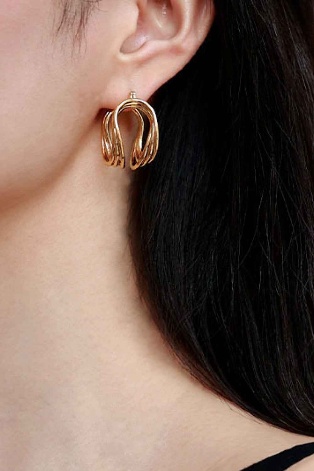 Signature U-Shaped Hoop Earrings
