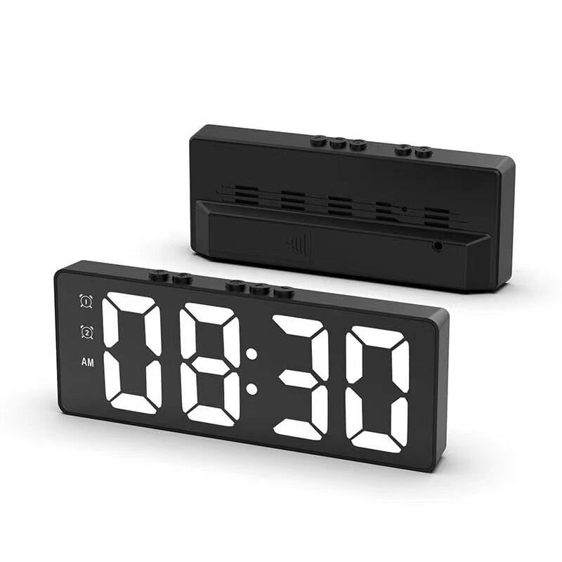 Dual-Purpose Digital Clock | Voice-Activated Temperature Clock - My Store Black