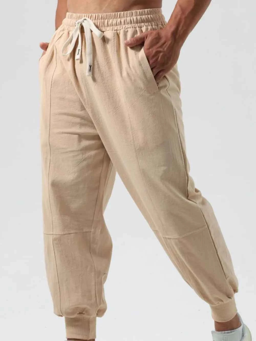 Men's Drawstring Joggers Khaki