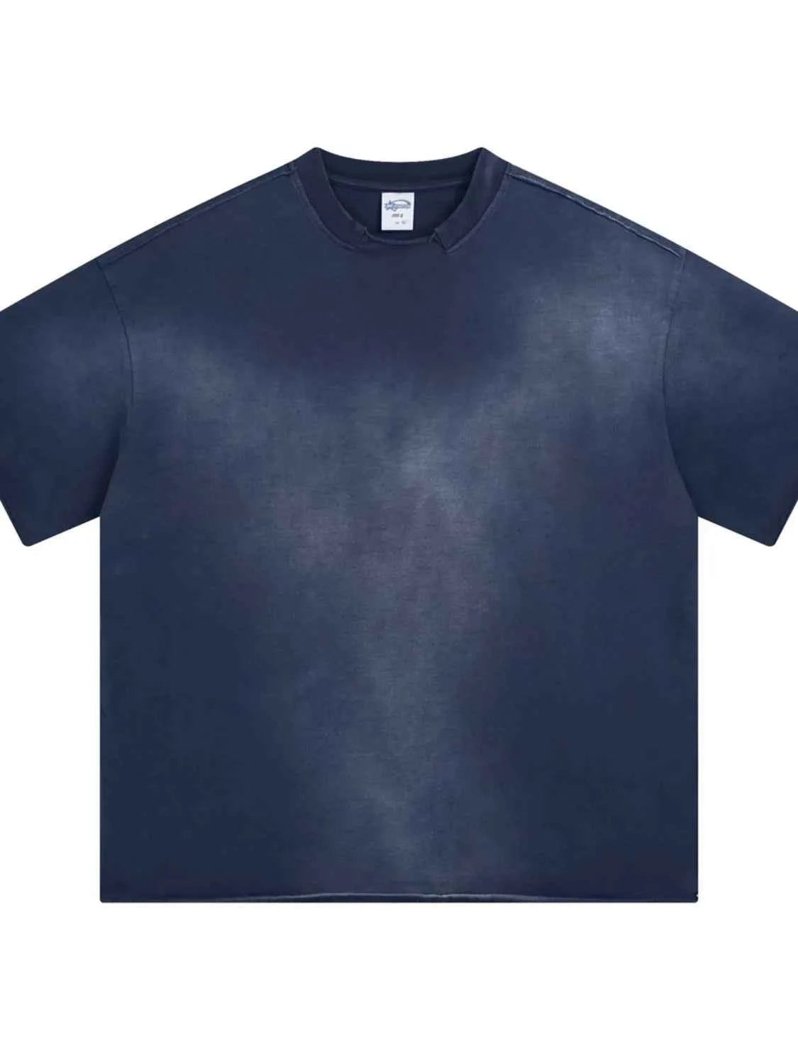 Men's Washed Round Neck Gradient T-Shirt
