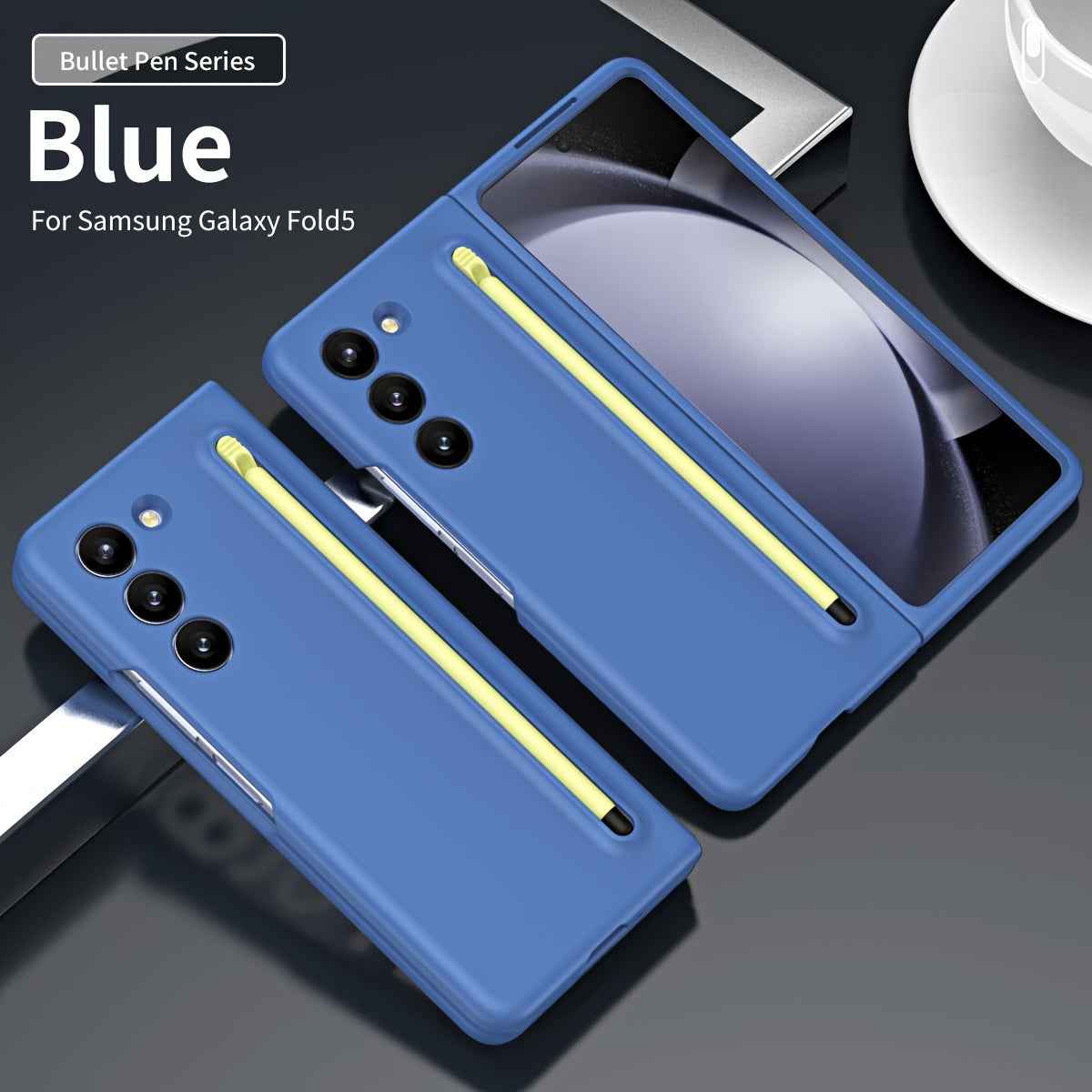 Suitable For Samsung Z Fold5 phone case with Spen Stylus Drop Proof for Samsung Galaxy Zfold 5 Slim folding case with built-in pen slot with stylus