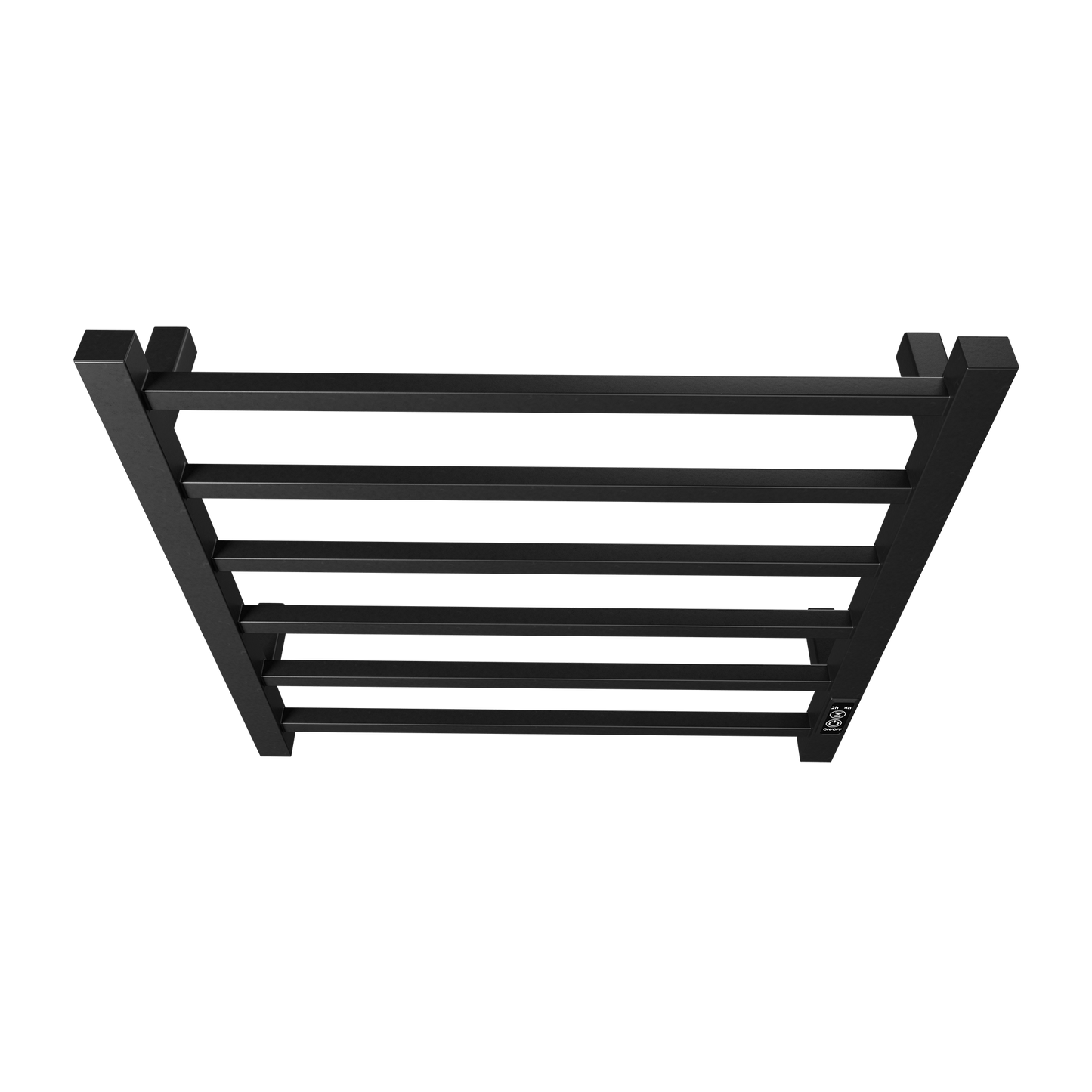Towel Bliss 6-Bar Electric Heated Towel Rack with Timer - Wall-Mount, Matt Black