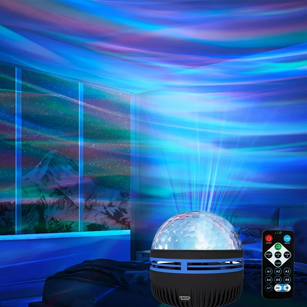 Signature Starry Sky LED Projector Light - Remote Control Aurora Magic Ball for Home & Events