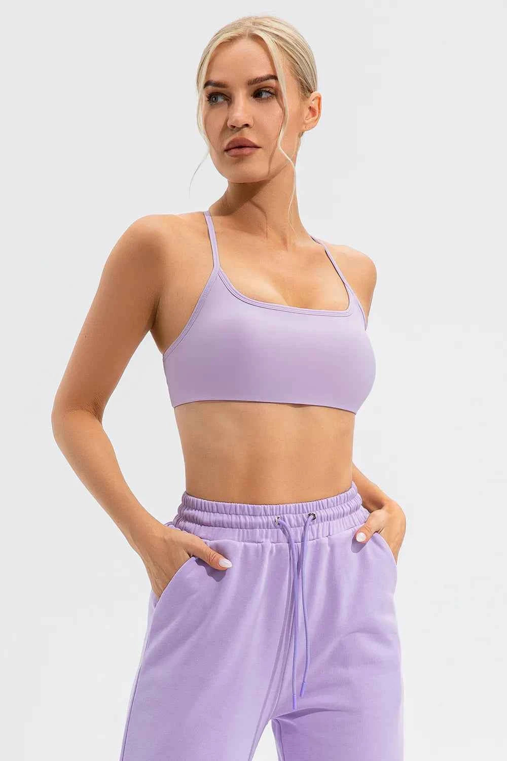 Signature Crisscross Spaghetti Strap Active Cami Lilac S