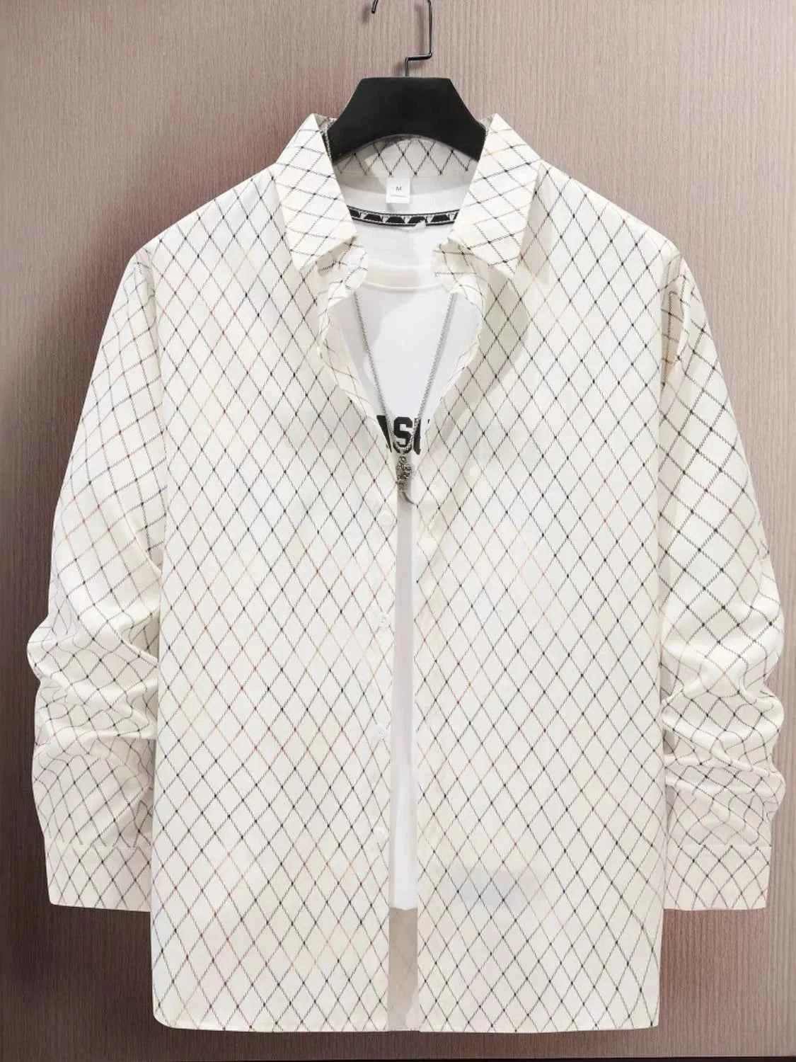 Men's Full Size Button Up Long Sleeve Shirt Plus Size
