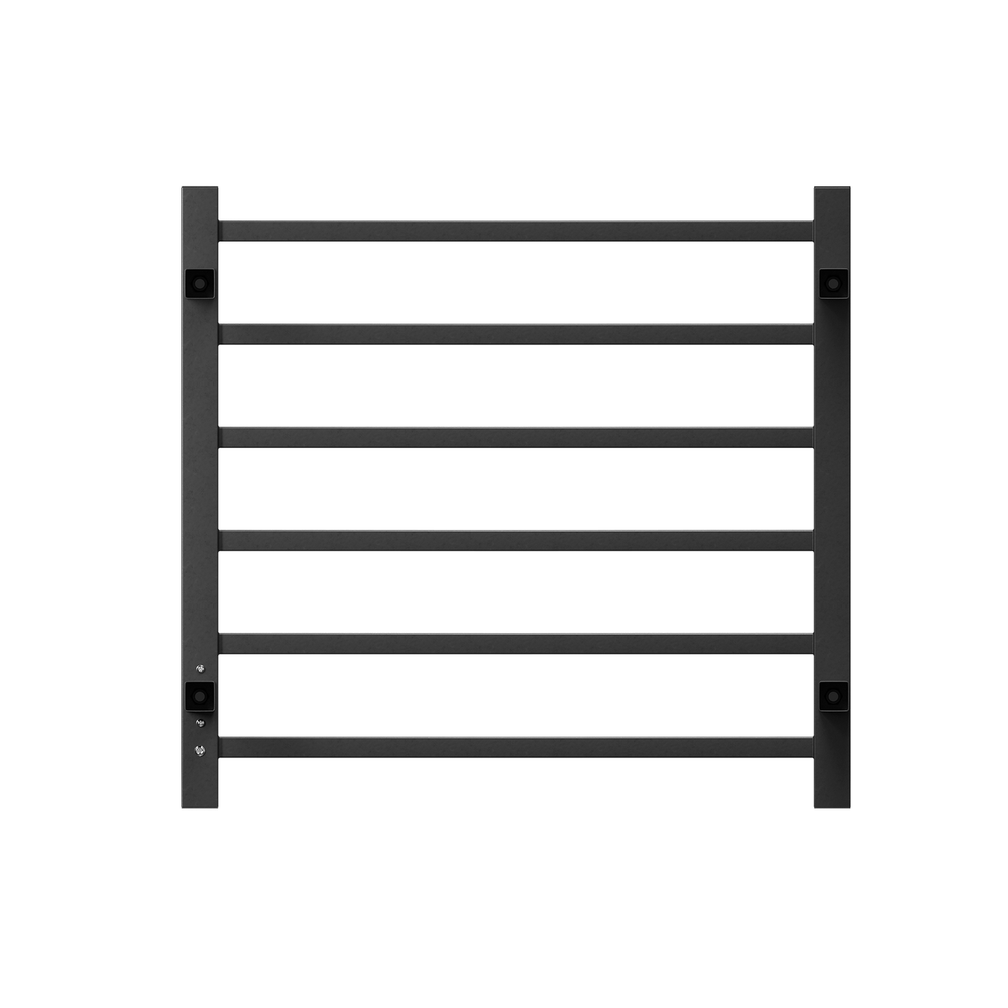 Towel Bliss 6-Bar Electric Heated Towel Rack with Timer - Wall-Mount, Matt Black