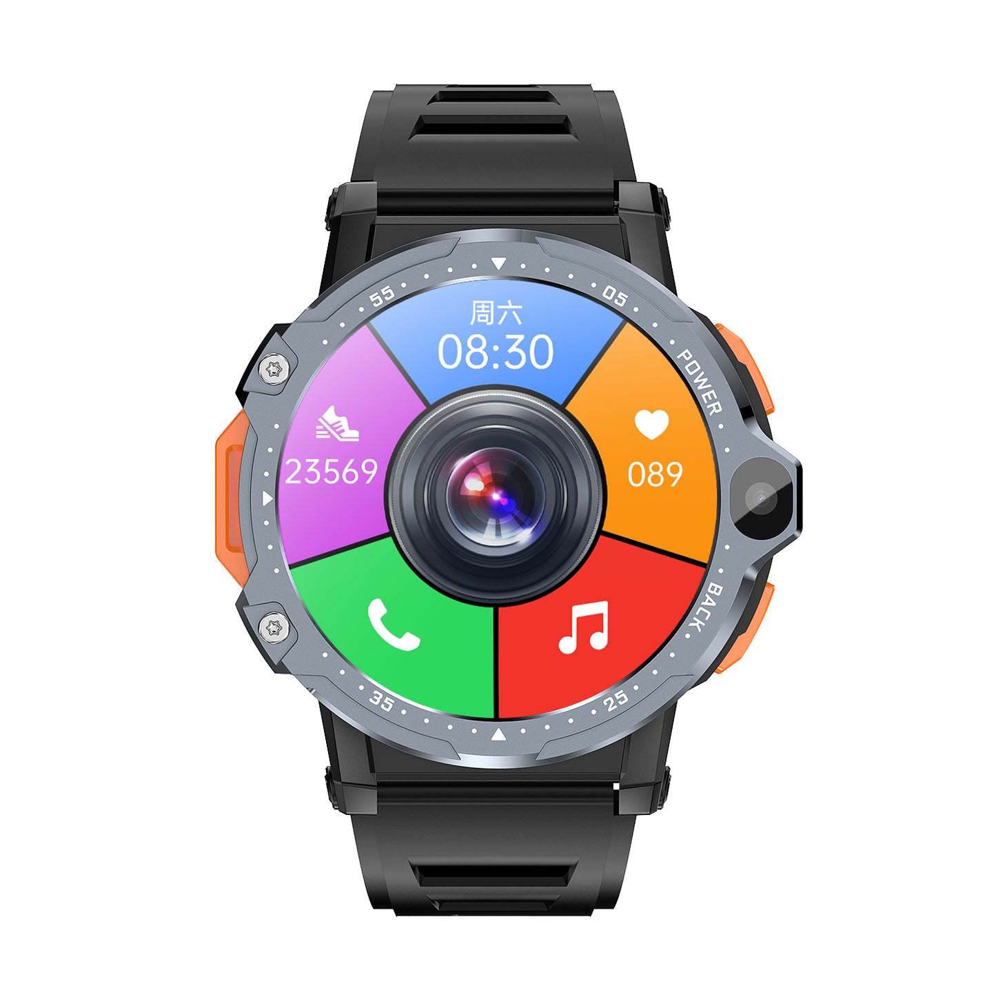AP6 Smart Watch - Dual Camera 4G with Heart Rate & Blood Oxygen Monitoring