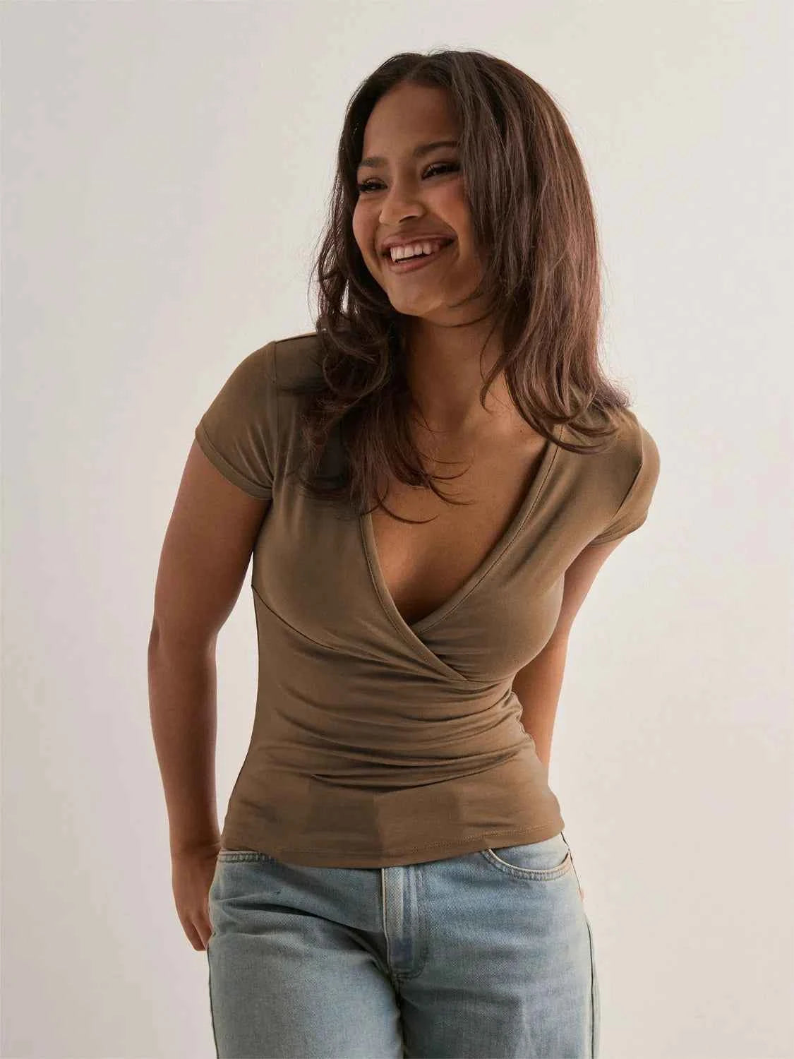 Surplice Short Sleeve T-Shirt