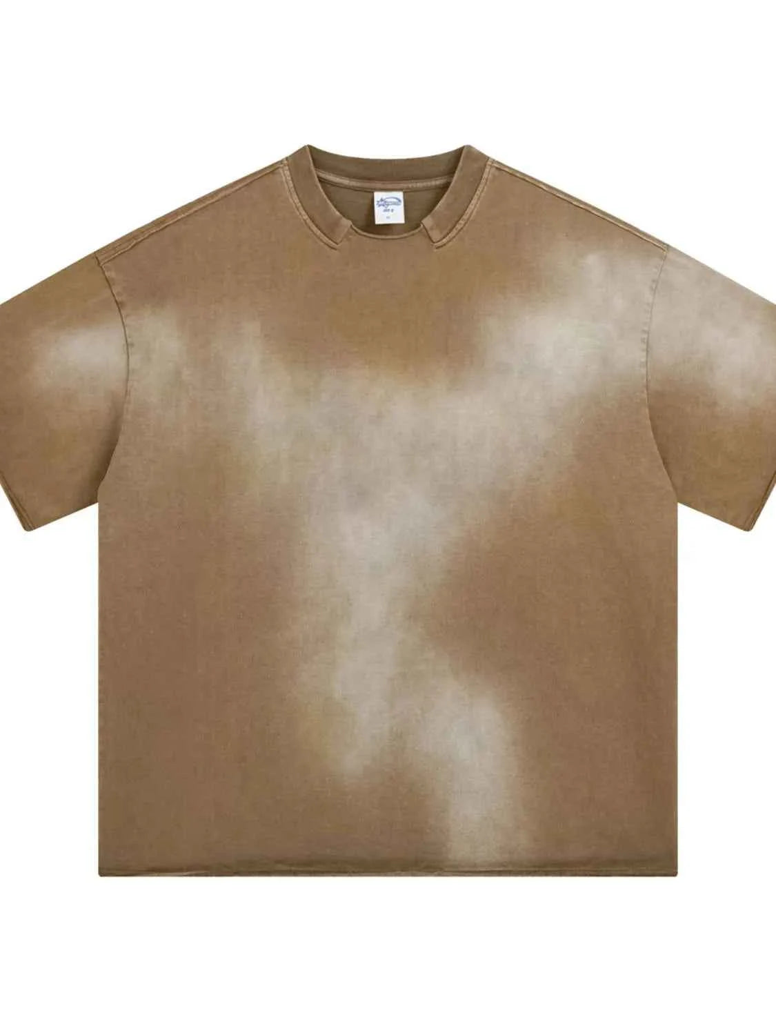 Men's Washed Round Neck Gradient T-Shirt