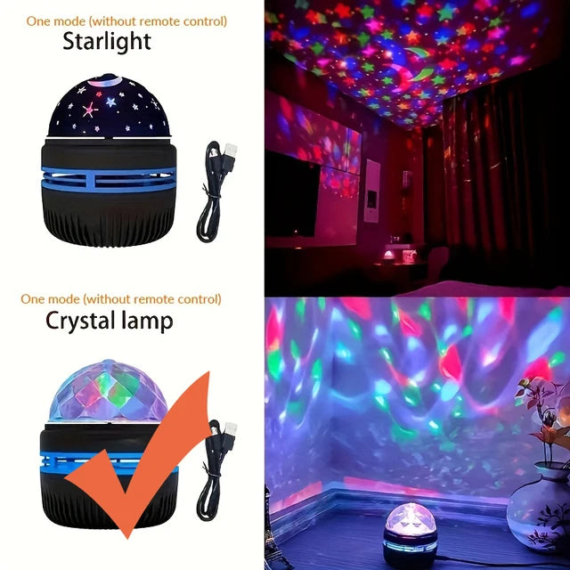 Starry Sky LED Projector Light - Remote Control Aurora Magic Ball for Home & Events