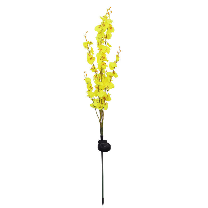 LED Solar Simulation Plant Lamp Luminous Phalaenopsis Outdoor Courtyard Lawn Decorative Ground Plug Lamp Artificial Plant Light