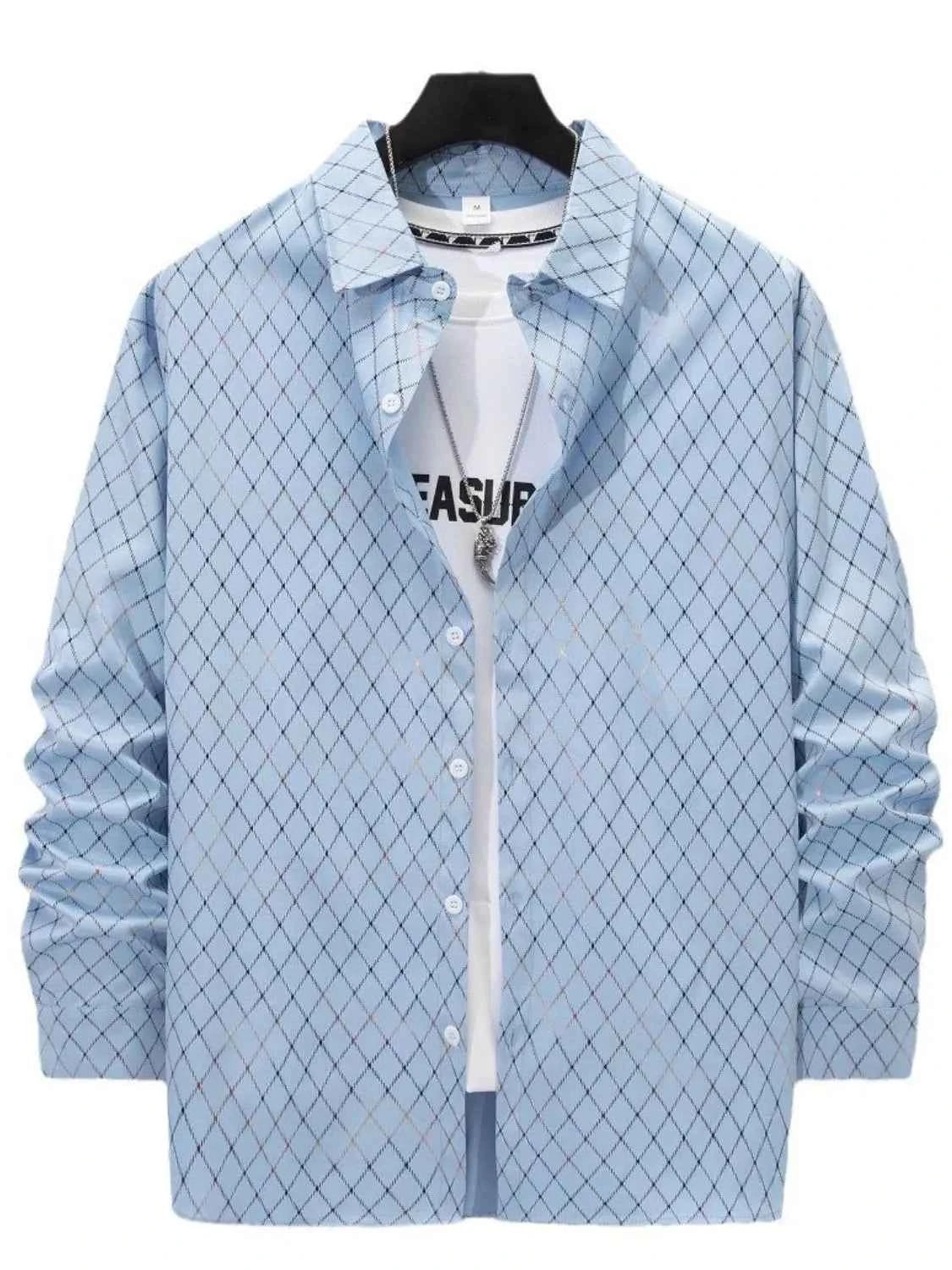 Men's Full Size Button Up Long Sleeve Shirt Plus Size
