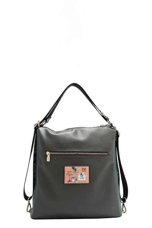 Nicole Lee USA Multifunction Adjustable Strap Eco-Leather Backpack
