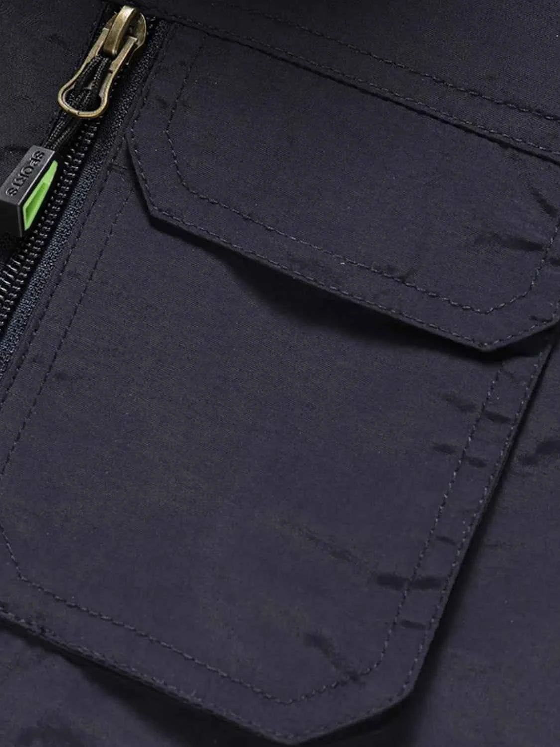 Men's Plus Size Zip Up Vest with Pockets