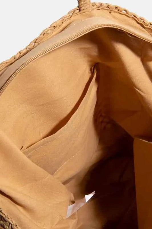 Fame Intricate Braided Tote Bag