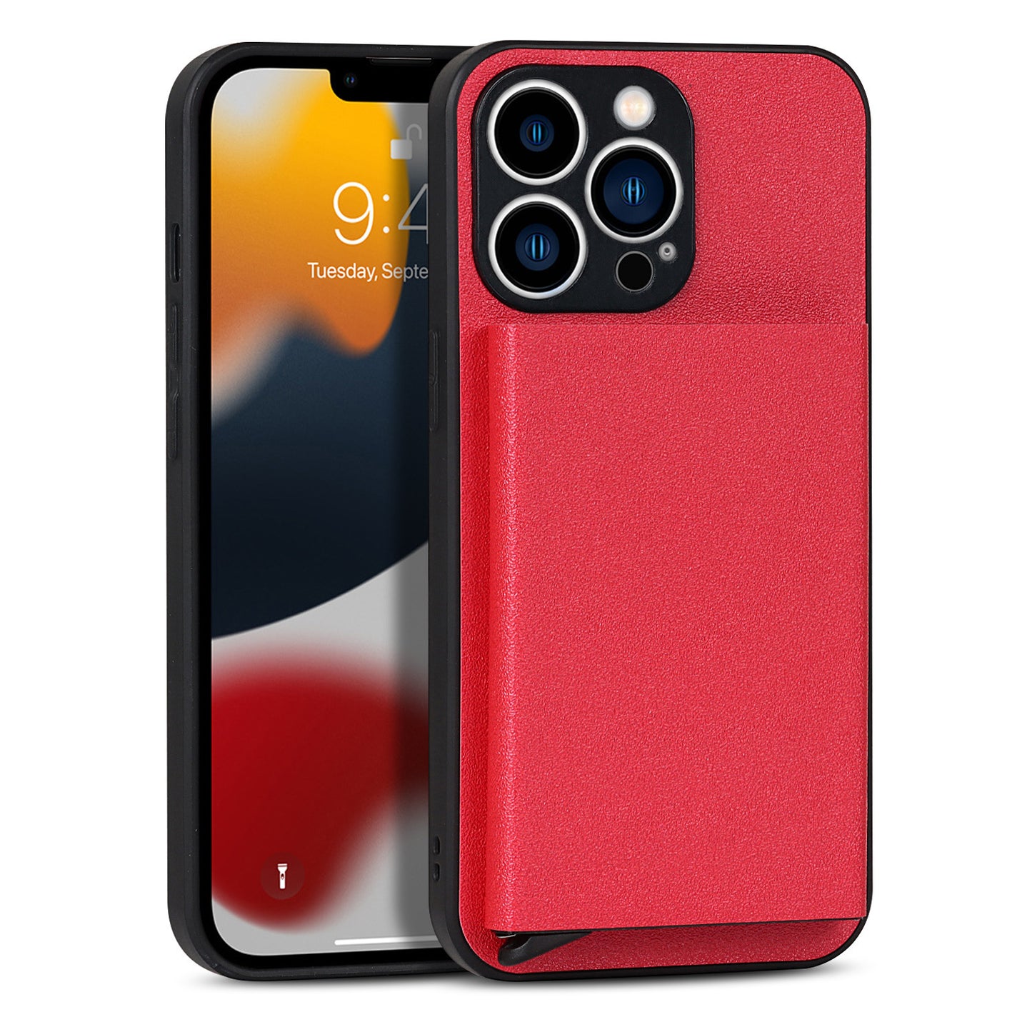 Suitable for iPhone 14 PROMAX plug-in phone case Apple 11 aluminum alloy wallet phone case IP13 protective case