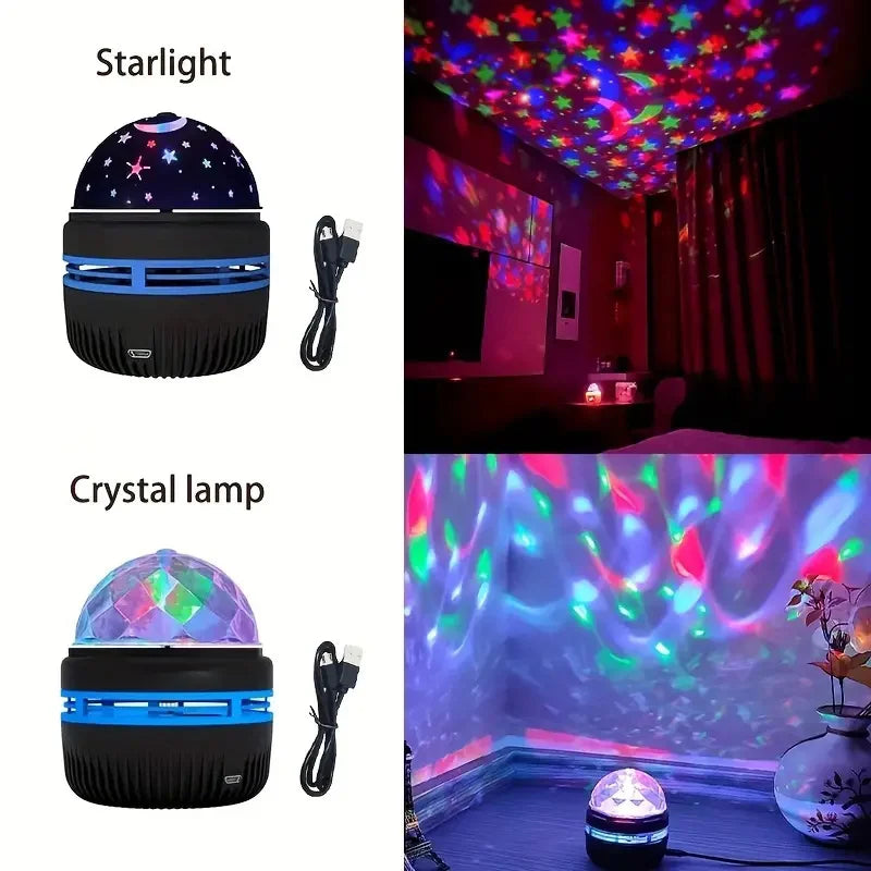 Starry Sky LED Projector Light - Remote Control Aurora Magic Ball for Home & Events