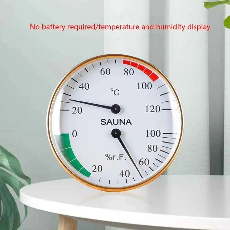 Sauna Room 2 In 1 Thermometer Hygrometer Indoor Humidity Temperature Meter Gauge For Bathroom Sweat Streamroom Hydrometer Pt m