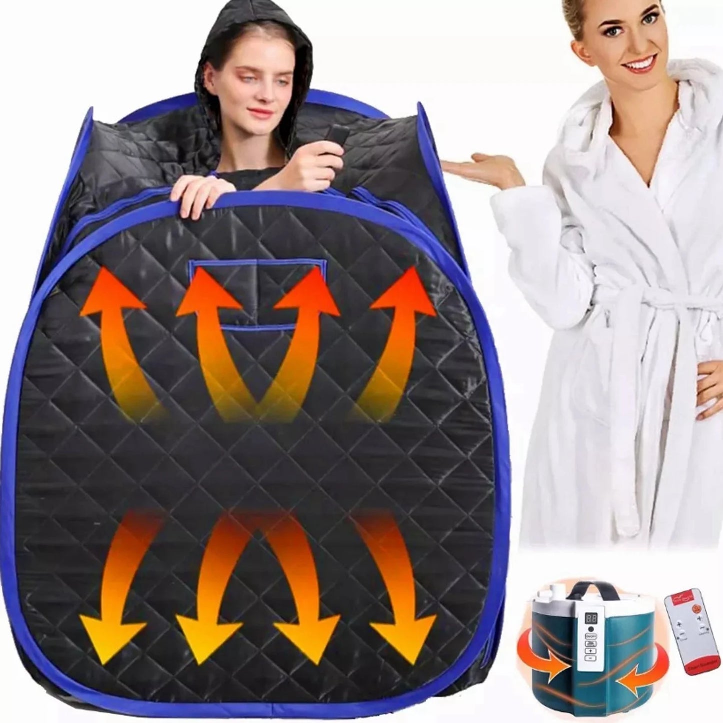 Portable Steam Sauna Tent Full Size Personal Steam Sauna Personal Home Spa with Remote Control