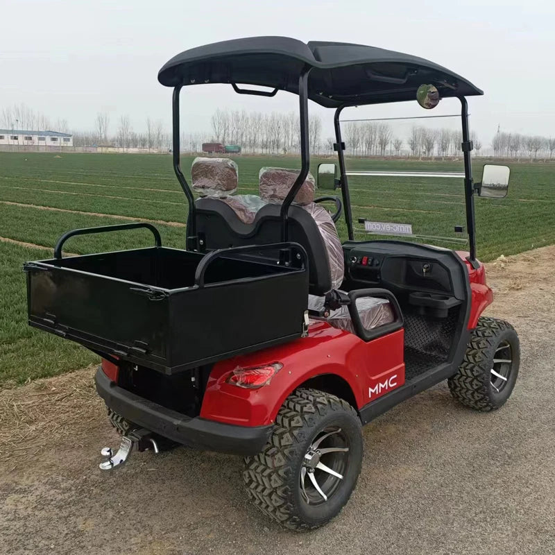 Brand New 4 Wheel Utility Vehicle 2 4 6 Seater 48/60/72V Electric Scooter Club Car Off Road Golf Cart With Rear Cargo Box