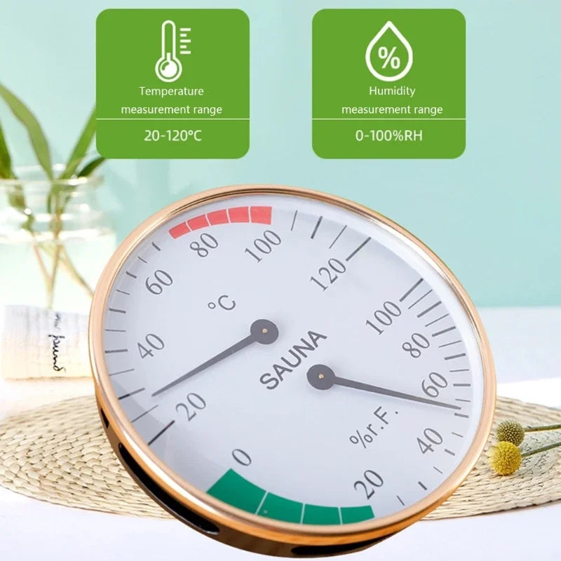 Sauna Room 2 In 1 Thermometer Hygrometer Indoor Humidity Temperature Meter Gauge For Bathroom Sweat Streamroom Hydrometer Pt m
