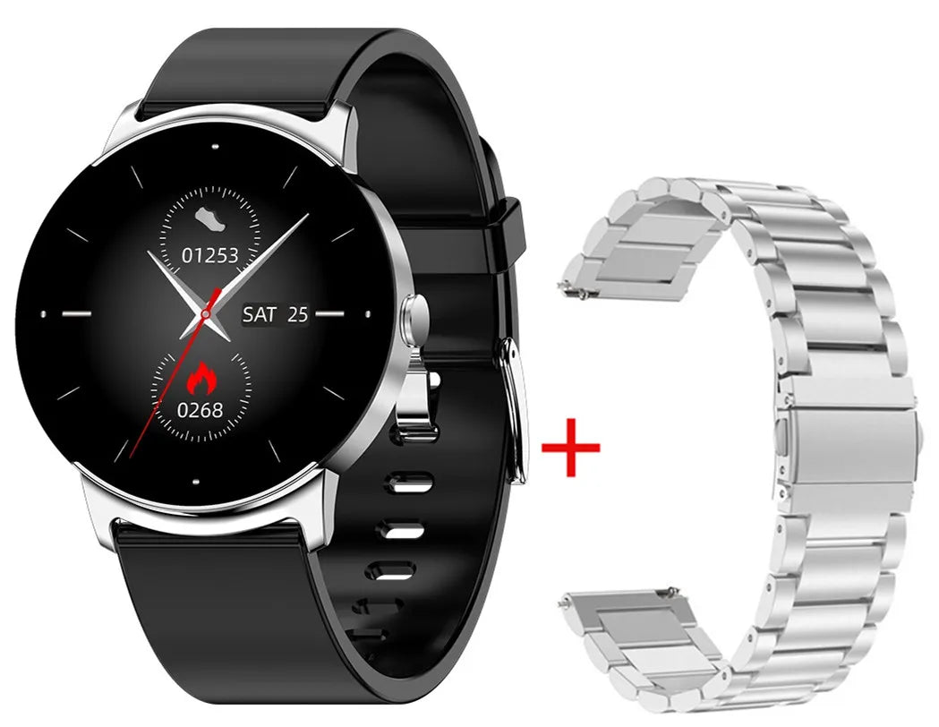 KS02 Smart Watch - Top Tech Wearable Silver Steel