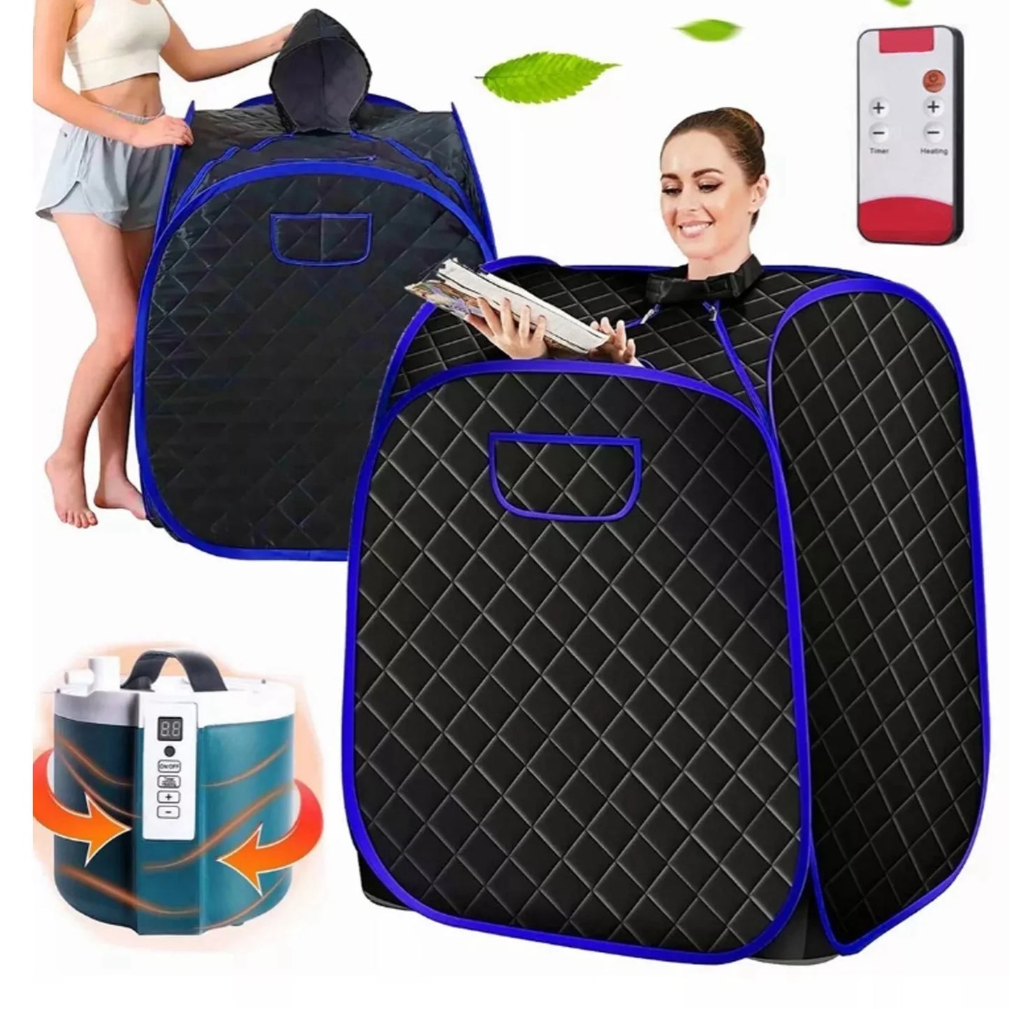 Portable Steam Sauna Tent Full Size Personal Steam Sauna Personal Home Spa with Remote Control