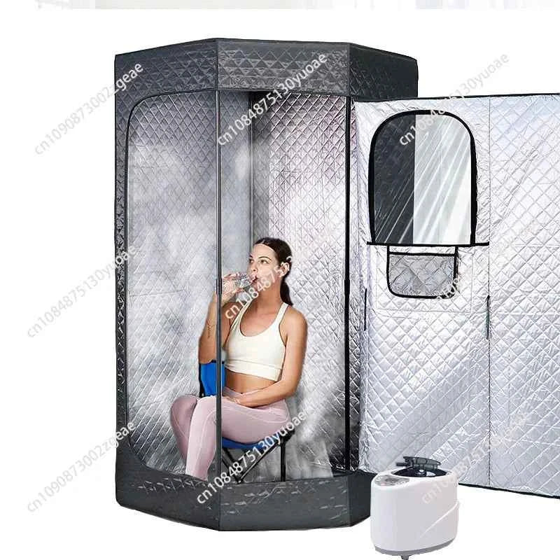 Portable Steam Sauna Tent, Home Sauna Kit, Whole Body, Large Space Spa, Steamer Room, 3L