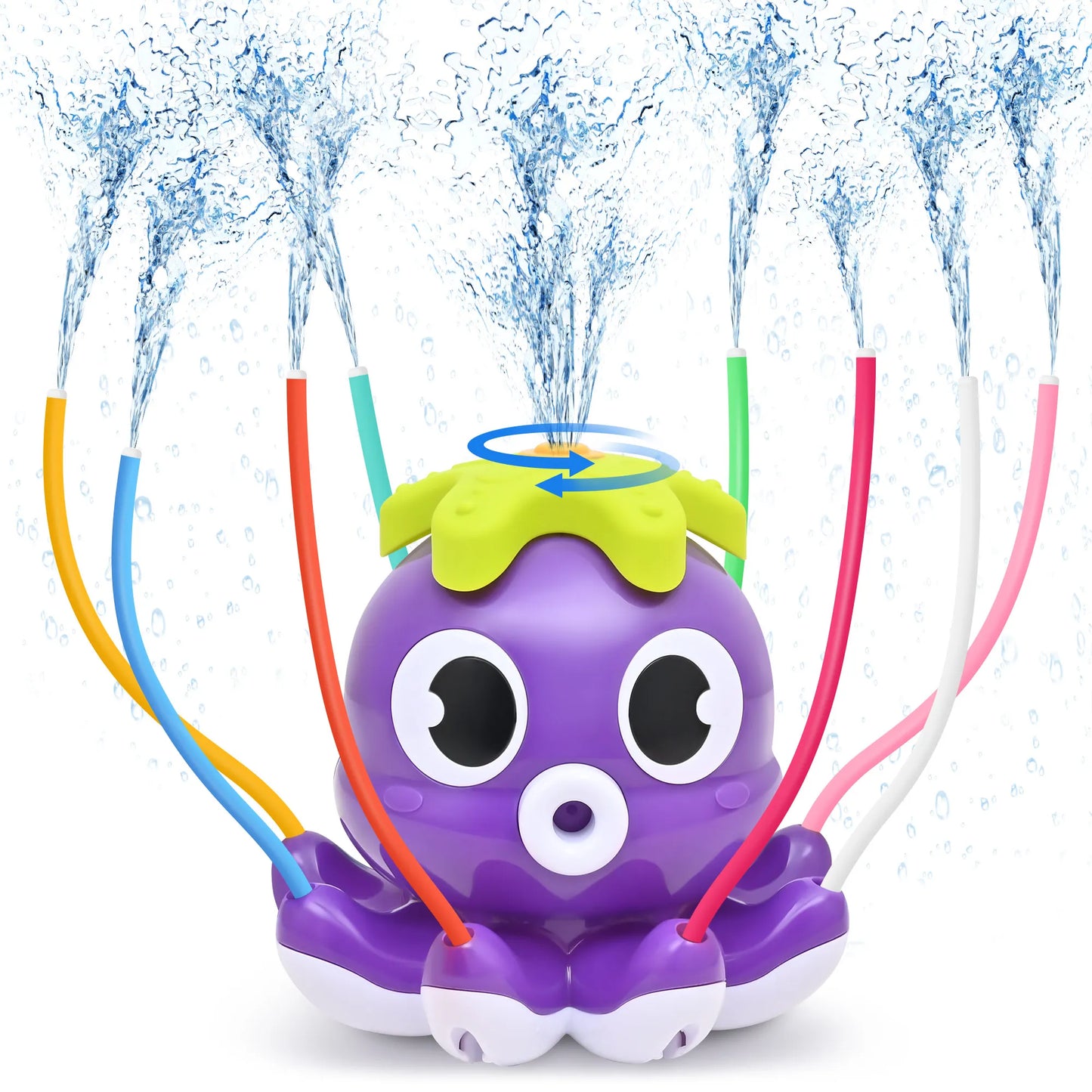 Signature Space Rocket Octopus Sprinkler Water Toy Automatic Rotation Fun Spray Water Children's Water Playing Outdoor Toys