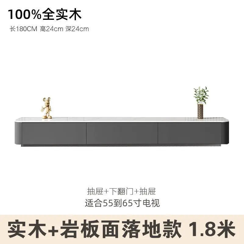 Modern Luxury Coffee Table Cabinet Combo - Space-Saving Living Room Furniture Grey 1.8 meters soli 1