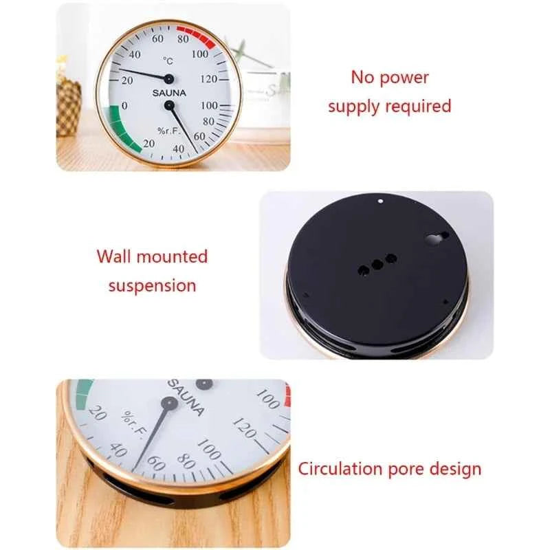 Sauna Room 2 In 1 Thermometer Hygrometer Indoor Humidity Temperature Meter Gauge For Bathroom Sweat Streamroom Hydrometer Pt m