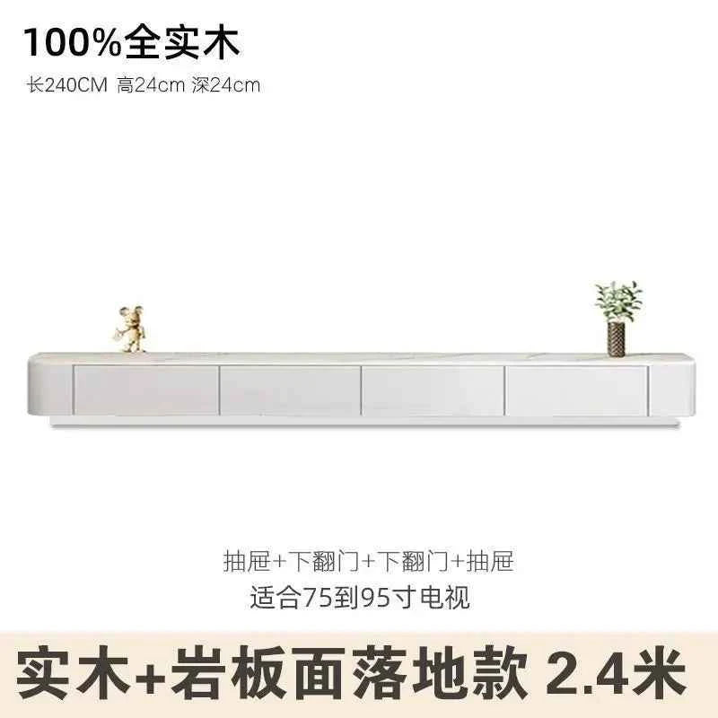Modern Luxury Coffee Table Cabinet Combo - Space-Saving Living Room Furniture White 2.4 meters sol