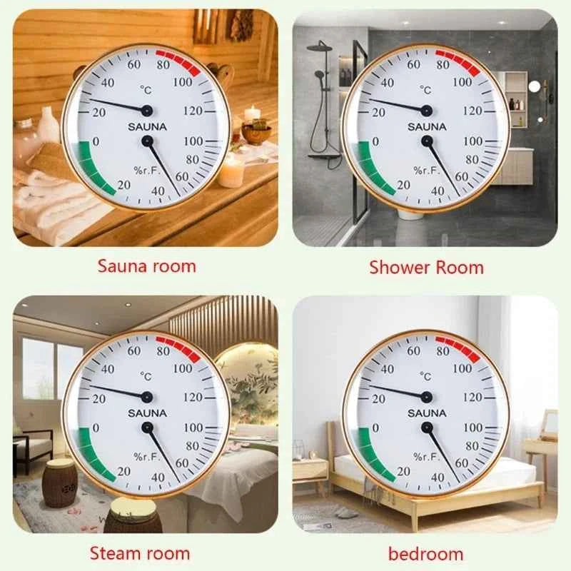 Sauna Room 2 In 1 Thermometer Hygrometer Indoor Humidity Temperature Meter Gauge For Bathroom Sweat Streamroom Hydrometer Pt m