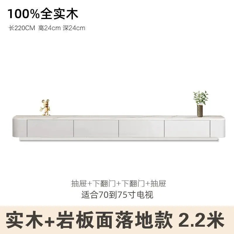 Modern Luxury Coffee Table Cabinet Combo - Space-Saving Living Room Furniture White 2.2 meters sol