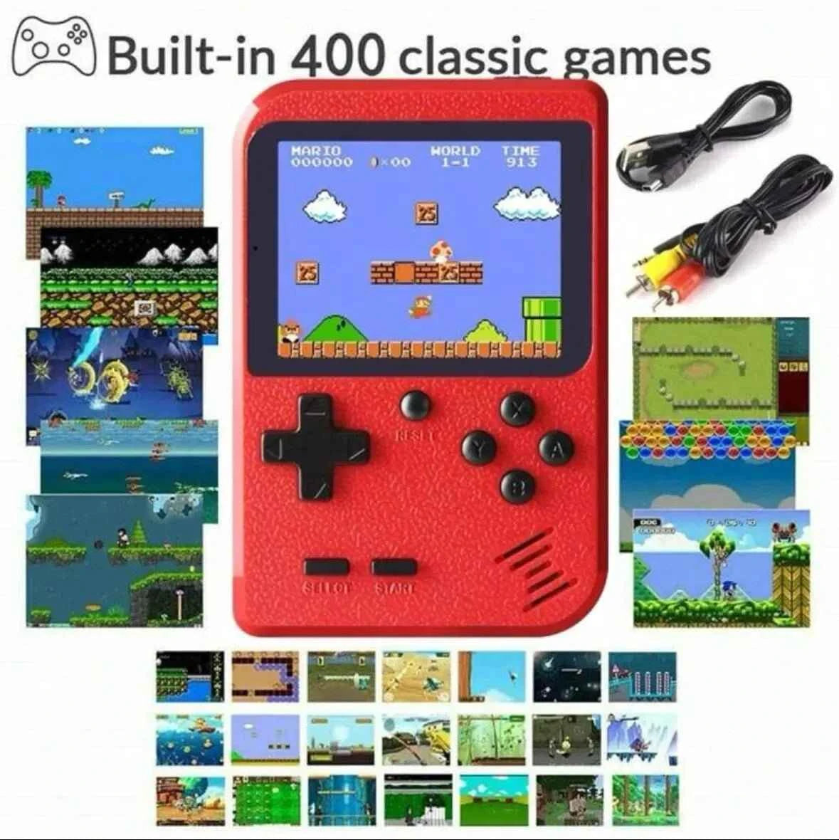 Signature Retro Game Console - 400 Built-In Games, Portable, TV Connectable