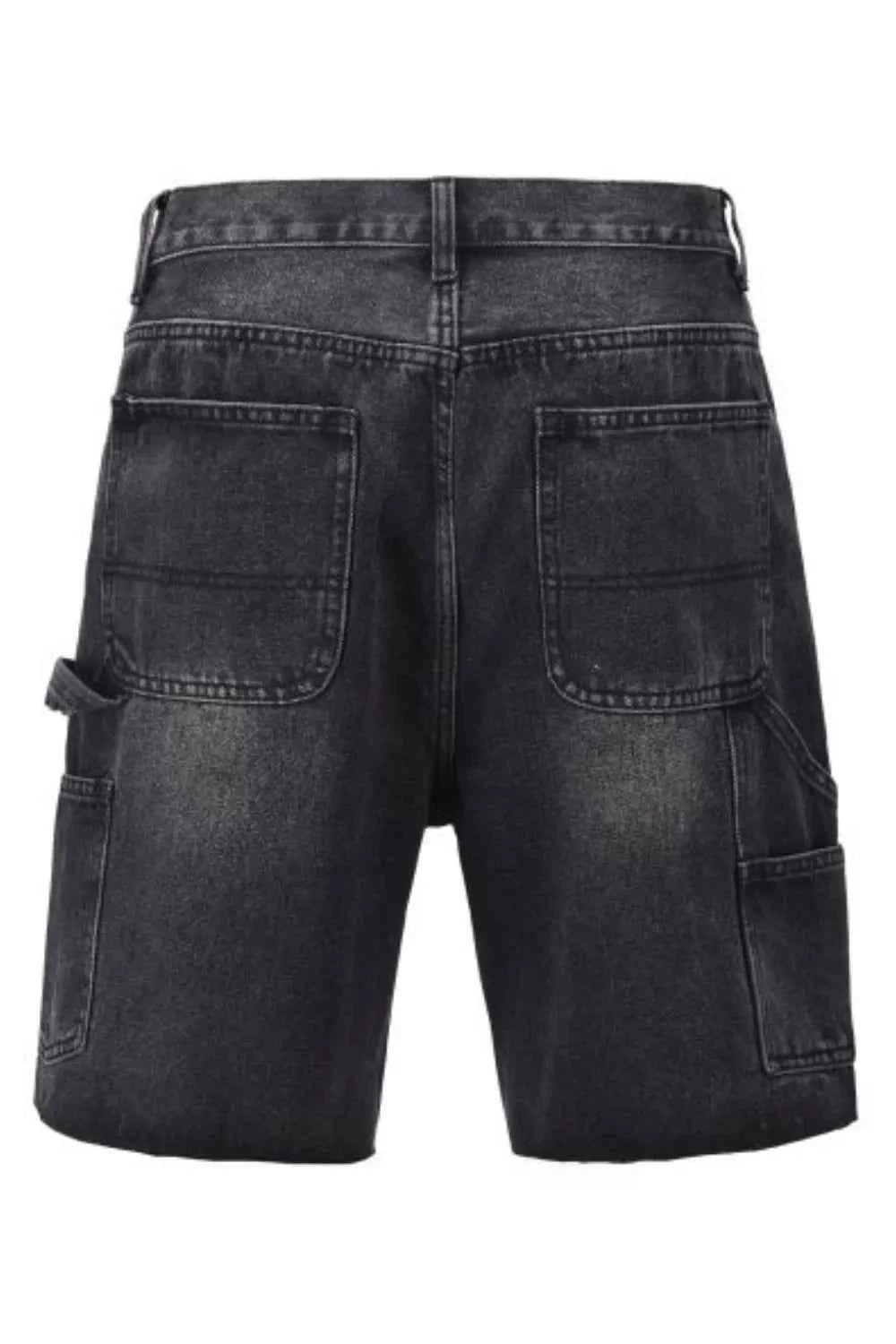 Premium Elite Men's Washed Cargo Denim Shorts