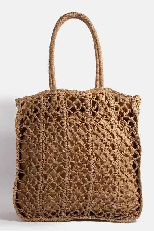 Fame Intricate Braided Tote Bag
