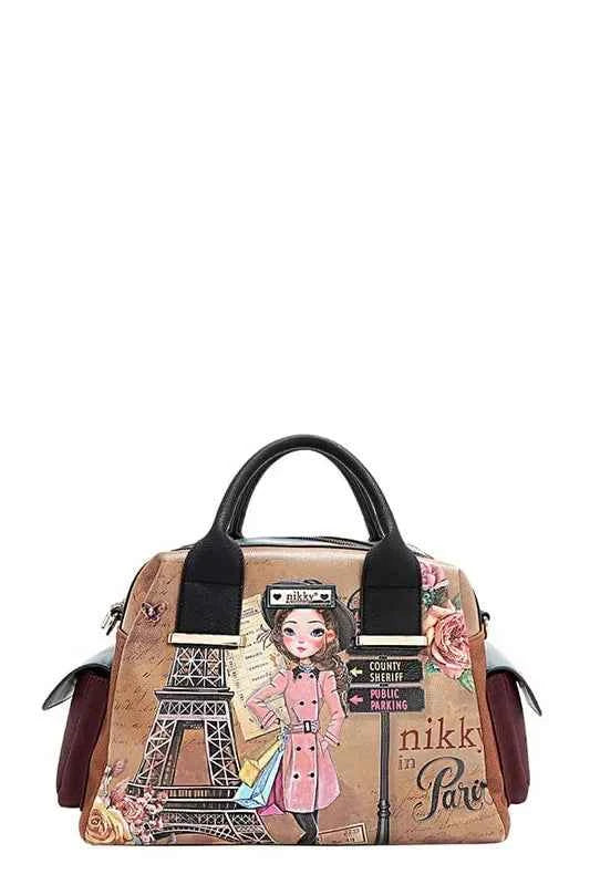 Premium Elite Nicole Lee USA Eco-Leather Boston Bag Tan One Size