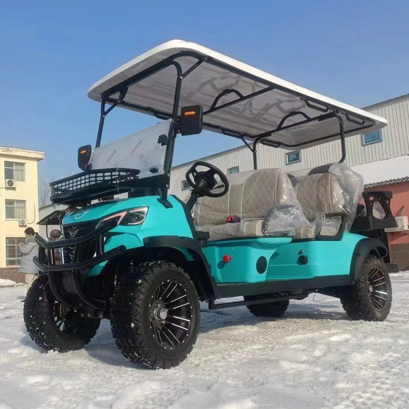 Affordable 4-Passenger Electric Golf Cart - Street Legal with Fuel-Efficient Gasoline Engine 6 Seat