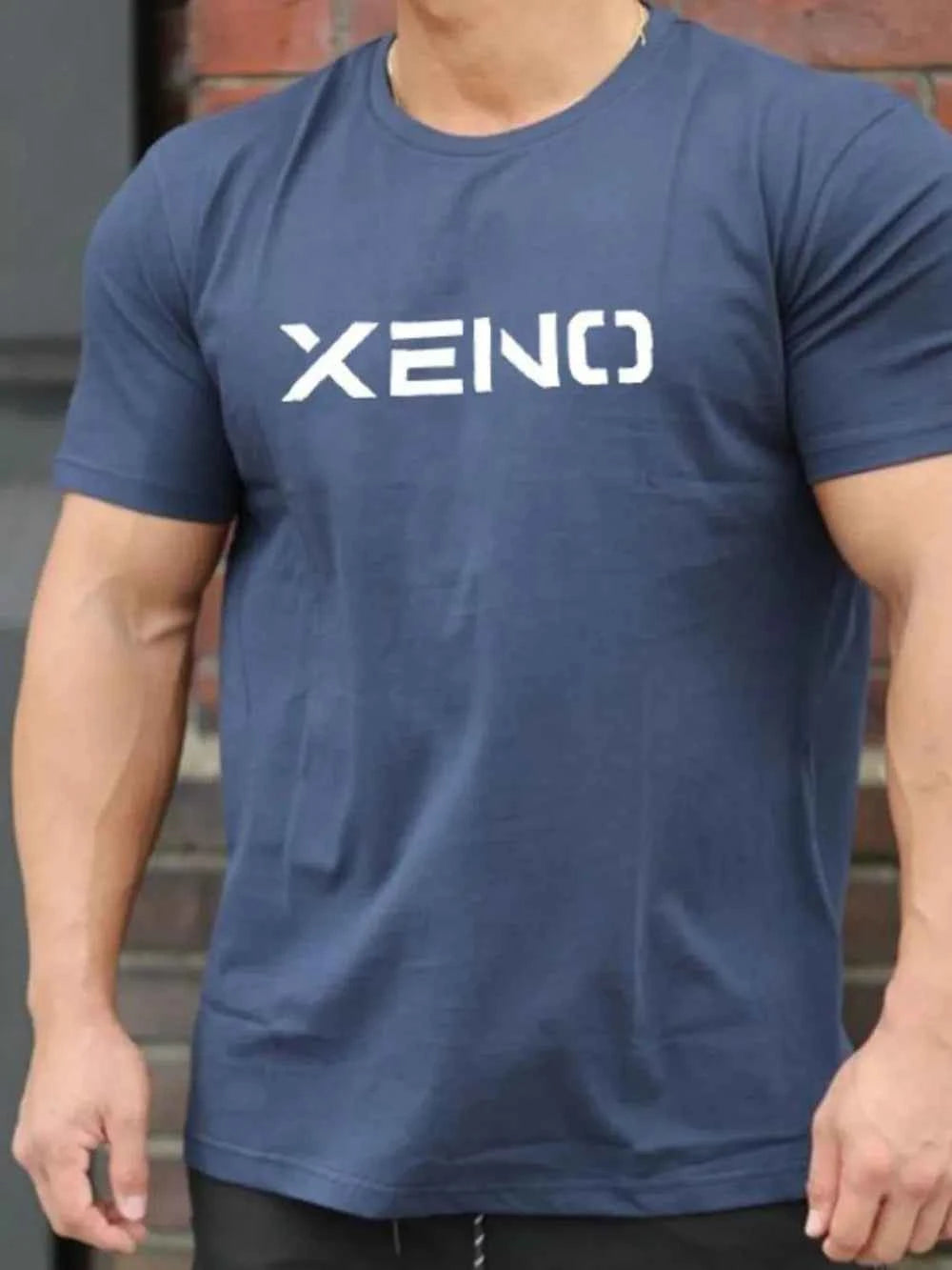 Men's Plus Size Round Neck Short Sleeve T-Shirt Dusty Blue
