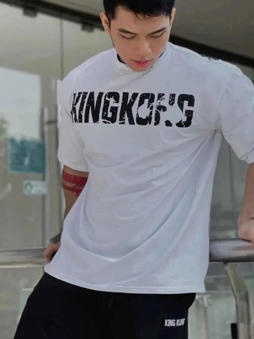 Men's Plus Size Round Neck Half Sleeve T-Shirt White