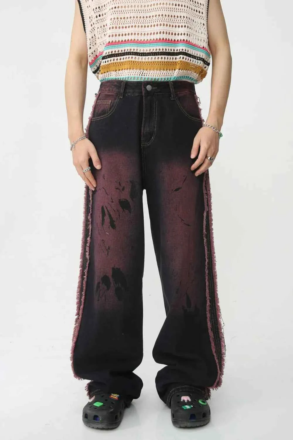 Raw Edge Mid Rise Men's Jeans