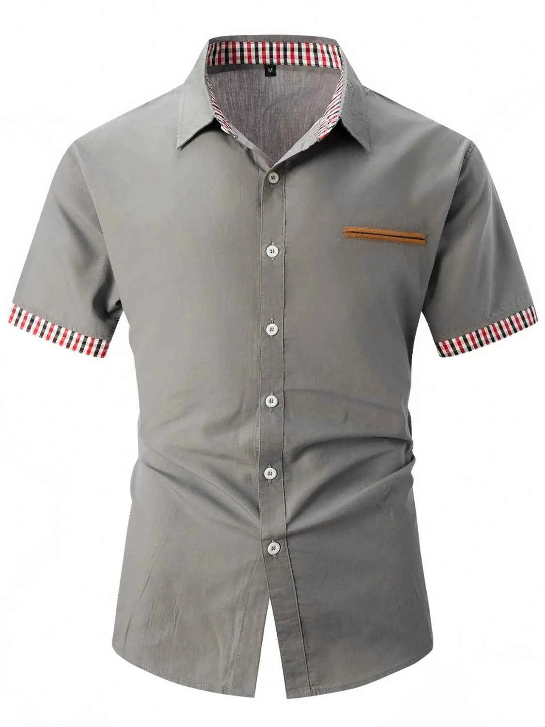Men's Full Size Button Up Short Sleeve Shirt Plus Size
